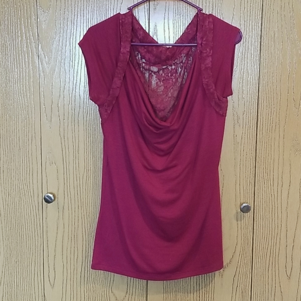 Lace back top